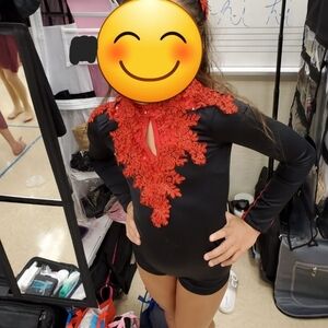 Weissman Black and Red Biketard MC